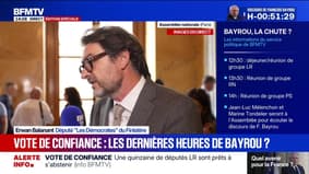Vote de confiance: Un moment de "prise de responsabilité pour les parlementaires", déclare Erwan Balanant (MoDem)