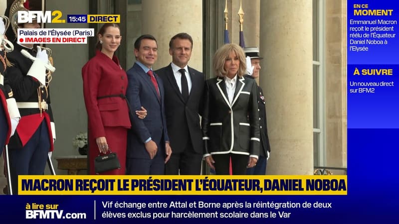 Le président de l'Équateur reçu à l'Élysée