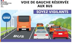 Une voie réservée pour les bus sur l'A7