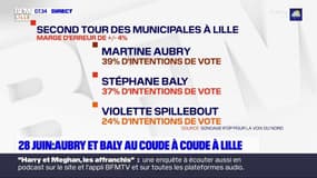 Elections municipales à Lille: Martine Aubry et Stéphane Baly au coude-à-coude, selon un dernier sondage