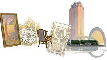 Le logo Google du 3 avril 2013 rend hommage à l'architecte belge Henry Van de Velde.