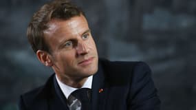 Emmanuel Macron à l'occasion du bicentenaire de la naissance de Gustave Courbet, à Ornans le 10 juin 2019