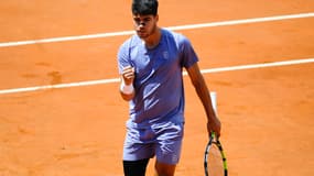 Carlos Alcaraz après sa victoire sur Dusan Lajovic lors du Masters 1000 de Rome