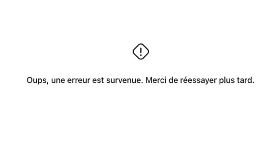 Le message d'erreur indiqué par Reddit Le message d'erreur indiqué par Reddit