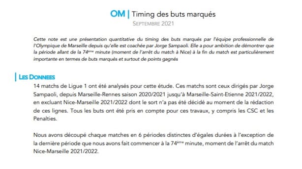 Le document de l'OM pour la commission de discipline