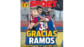 La Une du journal Sport du 30/09/2023