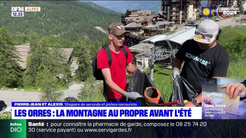 Les Orres: des bénévoles nettoient la montagne avant les vacances d'été