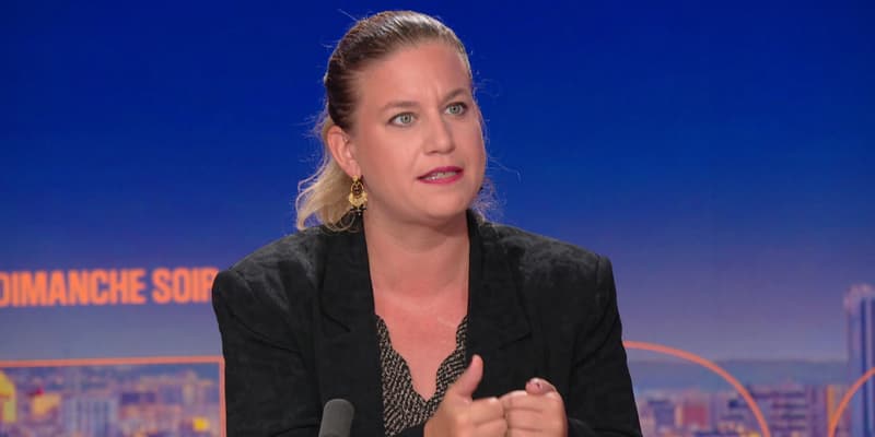 Mathilde Panot, présidente du groupe La France insoumise à l'Assemblée nationale, le 7 septembre 2025 sur le plateau de BFMTV.