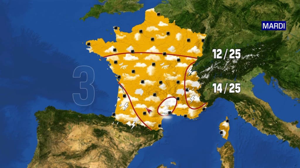 Les prévisions météorologiques pour le mardi 1er juin 2021