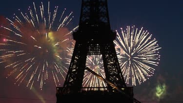 Feu d'artifice à Paris le 14 juillet 2007