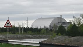 L'arche de Tchernobyl, recouvrant le quatrième réacteur détruit de la centrale nucléaire, le 26 avril 2026. (Photo d'illustration)