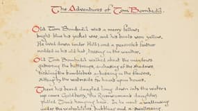 Extrait du recueil de poèmes "The Adventures of Tom Bombadil" de J.R.R Tolkien.
