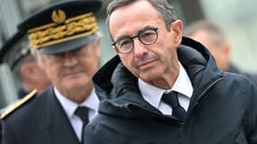 Le ministre de l'Intérieur Bruno Retailleau en visite à Rennes, le 1er novembre 2024 en Ille-et-Vilaine. (Photo d'archive)