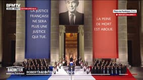 Le cercueil de Robert Badinter entre dans le Panthéon