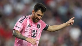 Lionel Messi célèbre son but lors de la victoire de l'Inter Miami à Boston (1-2), le 9 juillet 2025