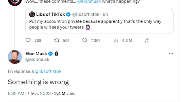 il a été interpellé une heure plus tôt par le compte Libs of TikTok il a été interpellé une heure plus tôt par le compte Libs of TikTok
