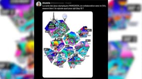 Alexis Carlier, de son nom d'artiste Alcatela, dessine les évènements marquants de ces Jeux olympiques parisiens