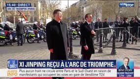 Emmanuel Macron et Xi Jinping sont arrivés à l'Arc de Triomphe