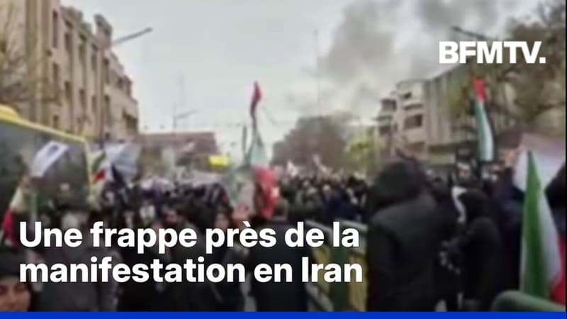 Guerre au Moyen-Orient: une frappe près de la manifestation à Téhéran (Iran)