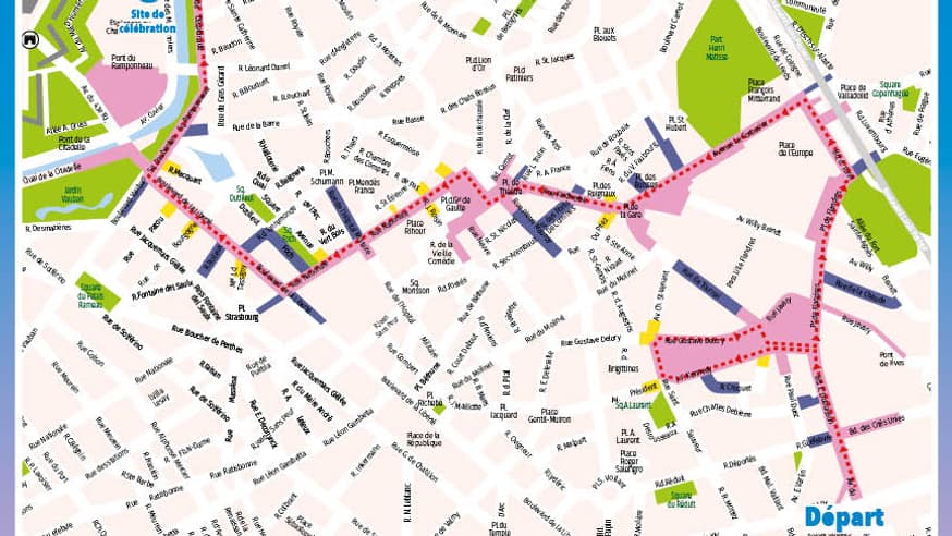 Les restrictions de circulation mises en place lors du passage de la flamme olympique à Lille mardi 2 juillet 2024.