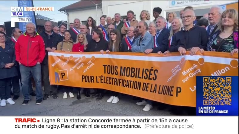 Seine-et-Marne: une mobilisation à Trilport pour demander l'électrification de la ligne P