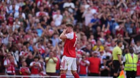 Viktor Gyökeres célèbre son premier but avec Arsenal, le 9 août 2025.