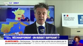 Sécheresse: "Un site en ligne a été mis en place par le gouvernement pour s'informer", explique Christophe Béchu 
