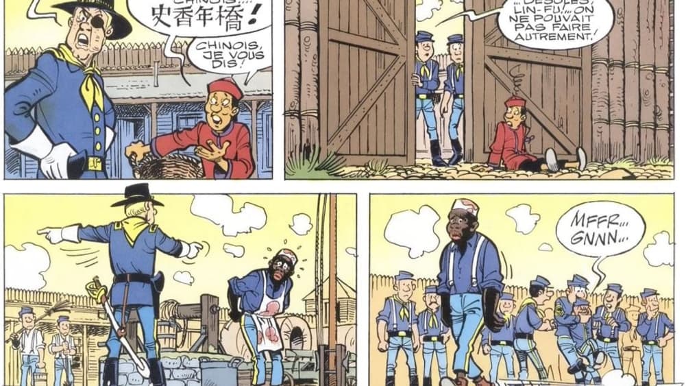 Une scène de la BD "Captain Nepel" de Lambil et Cauvin Une scène de la BD "Captain Nepel" de Lambil et Cauvin