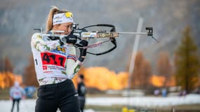 Chloé Chevalier à l'entraînement à Bessans en novembre 2024.