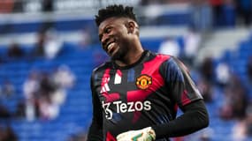 André Onana avec Manchester United contre l'OL, le 10 avril 2025