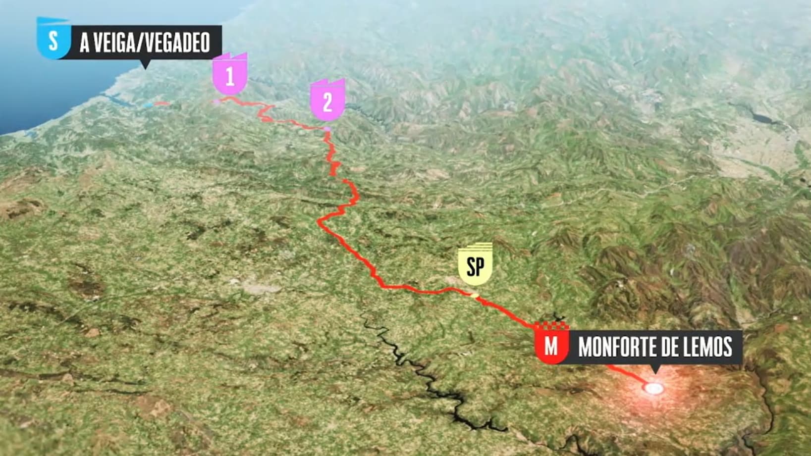 Le parcours de la 15e étape de la Vuelta, le 7 septembre 2025 Le parcours de la 15e étape de la Vuelta, le 7 septembre 2025