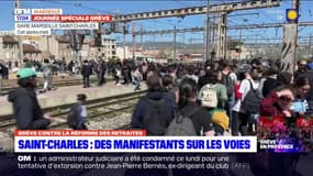 Grève du 28 mars: des manifestations sur les voies de la gare Saint-Charles
