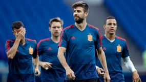 Gérard Piqué avec la sélection espagnole au Mondial 