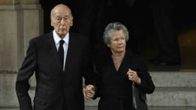 Valery Giscard d'Estaing et sa femme Anne-Aymone, en septembre 2017