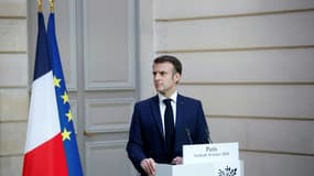 Le président Emmanuel Macron, le 16 février 2024, à Paris