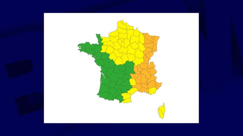 Carte des vigilances orages et canicule le mercredi 20 juillet à 16h