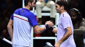 Marin Cilic et Roger Federer