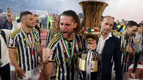 Adrien Rabiot et Massimiliano Allegri