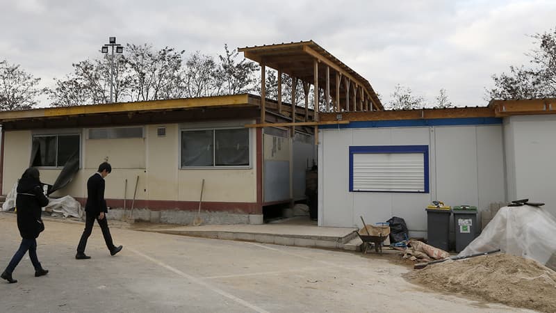 Entrée de la mosquée de Lagny, fermée par les autorités mercredi 02 décembre.