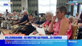 Canicule dans le Rhône: des personnes âgées isolées profitent du frais dans des EHPAD