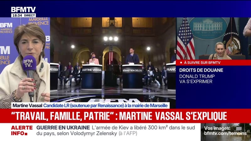 "Ma devise c'est liberté, égalité, fraternité", assure Martine Vassal, candidate LR à la mairie de Marseille