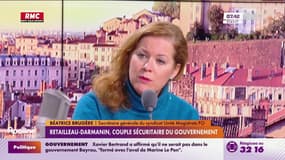 Gérald Darmanin/Bruno Retailleau : "Ça me semble intéressant comme duo", avoue Béatrice Brugère, secrétaire générale du syndicat Unités magistrats FO