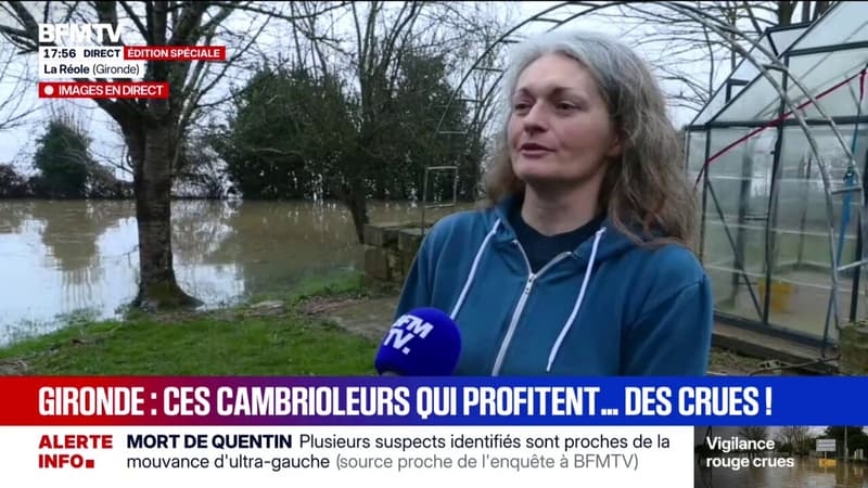 Crues en Gironde: de nombreux sinistrés victimes de cambriolages