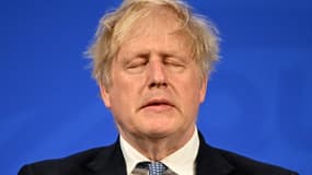 Boris Johnson le 25 mai 2022 suite à la publication du rapport de Sue Gray.