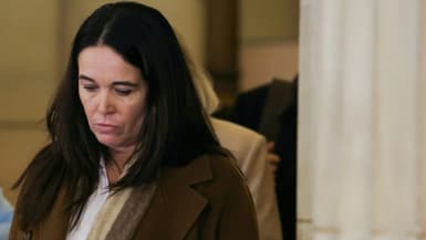 L'eurodéputée RN Catherine Griset au palais de justice de Paris le 13 janvier 2026