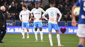 Les joueurs de l'OM à Strasbourg le 25 novembre 2023