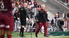 Laszlo Bölöni lors du barrage retour L1/L2 Metz-Saint-Etienne (2-2, a.p.), le 2 juin 2024