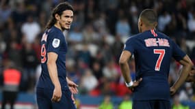 Edinson Cavani et Kylian Mbappe