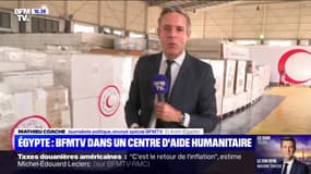 Gaza: BFMTV dans un centre d'aide humanitaire du Croissant-Rouge égyptien