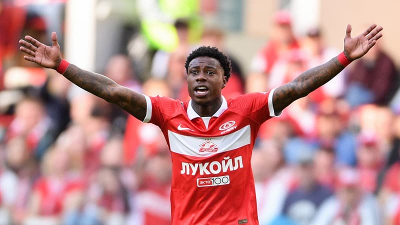 Quincy Promes, le 21 mai dernier, avec le Spartak Moscou